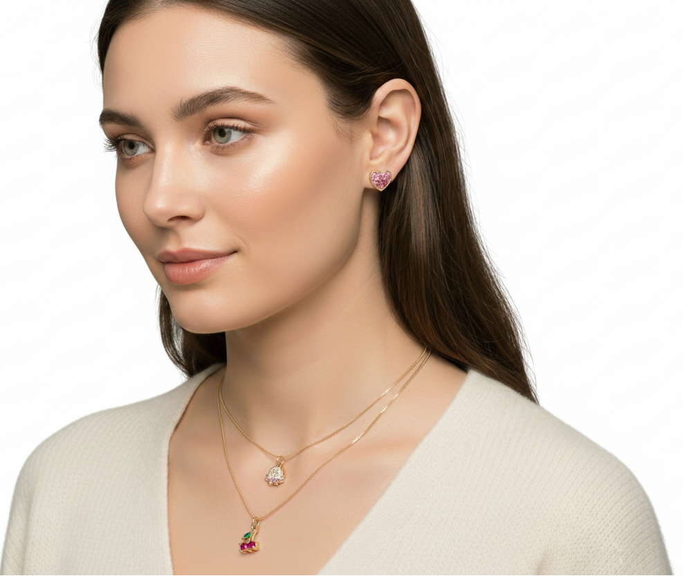 The Radiant Heart Studs Set