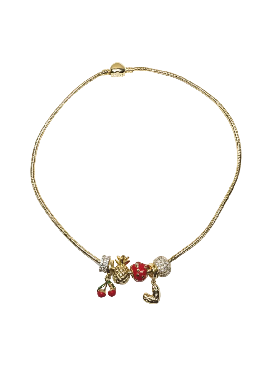 Cherry & Heart Charm Necklace