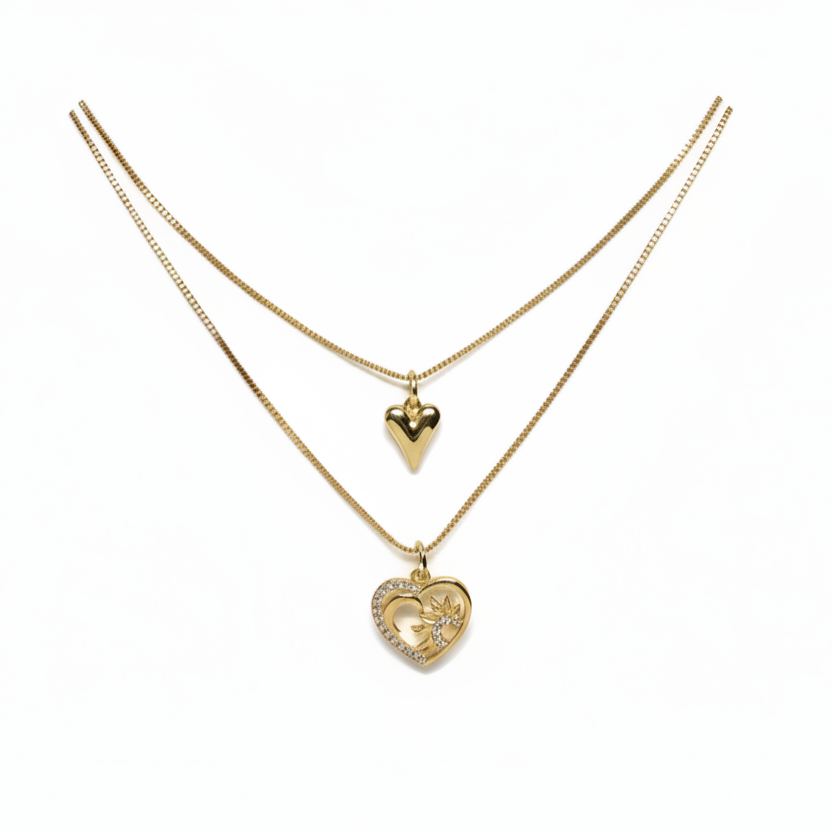 Double Heart Layered Set