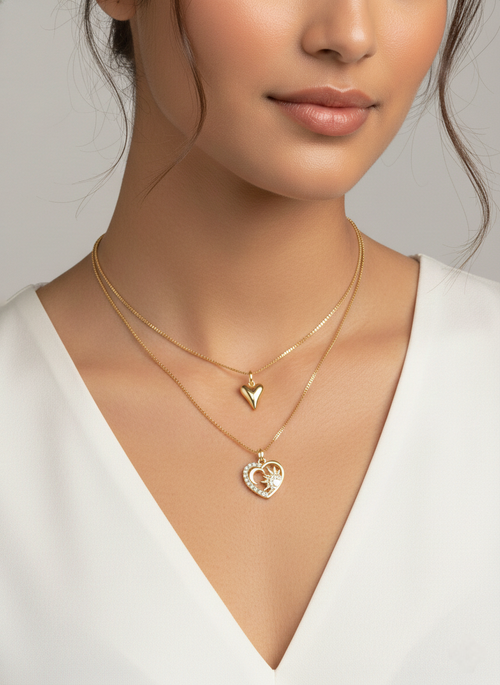 Double Heart Layered Set