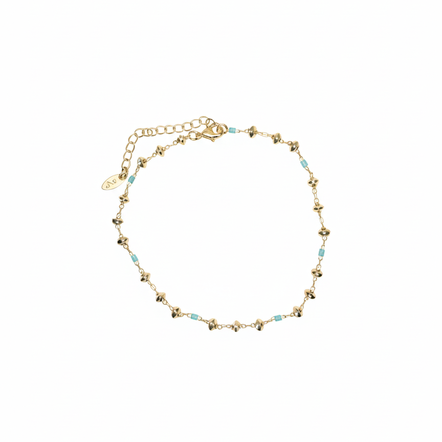 The Azure Beaded Anklet