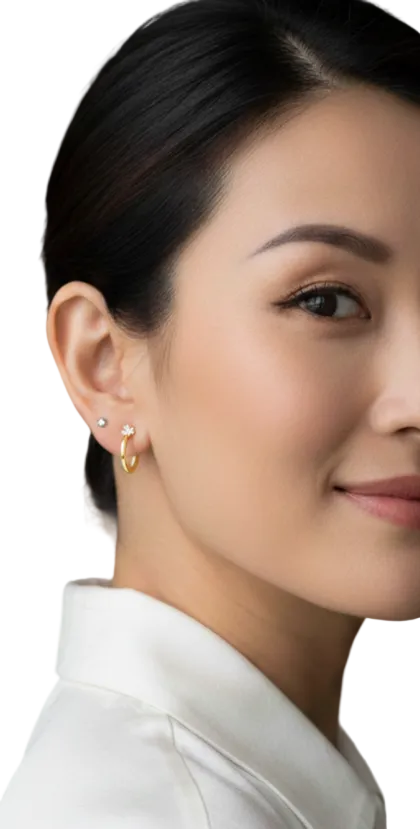 The Celestial Star-Accent Hoops