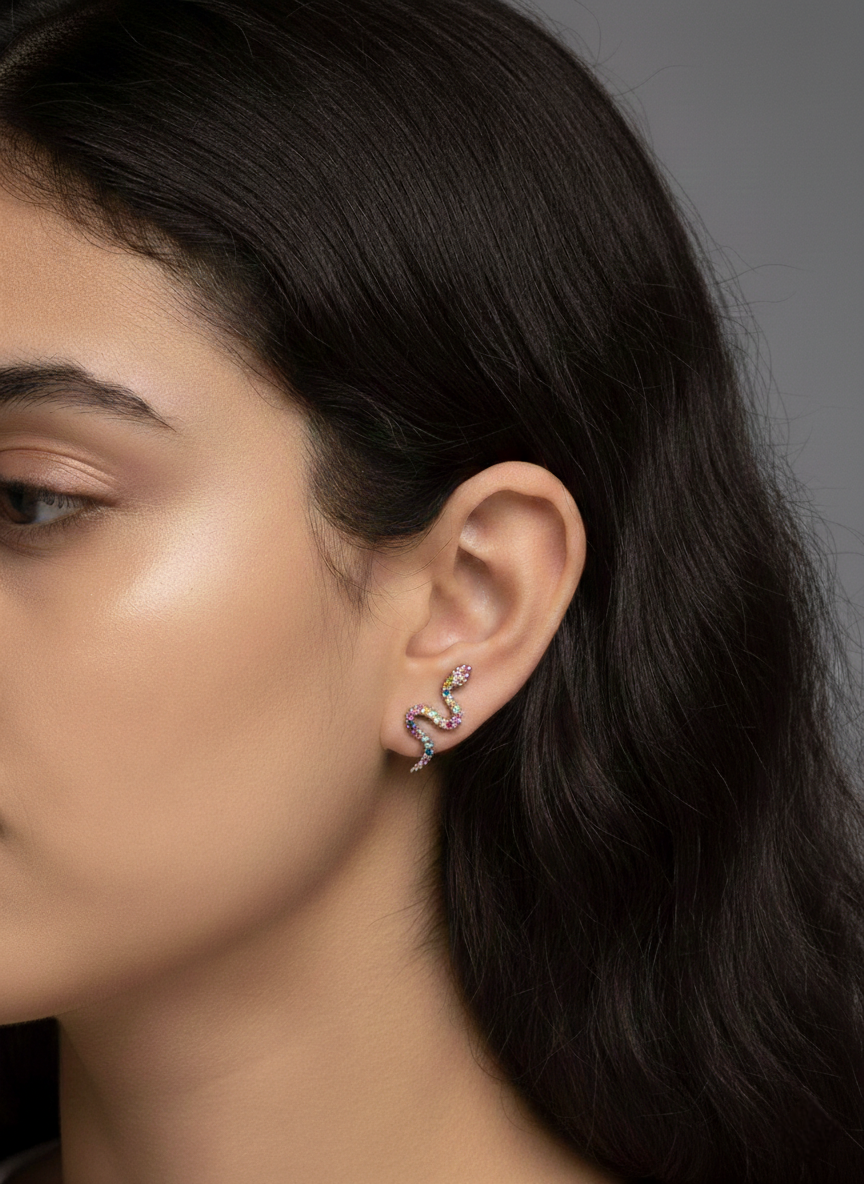 The Prism Serpent Studs