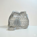 Dove Grey Lace Handmade Drawstring Bucket Bag