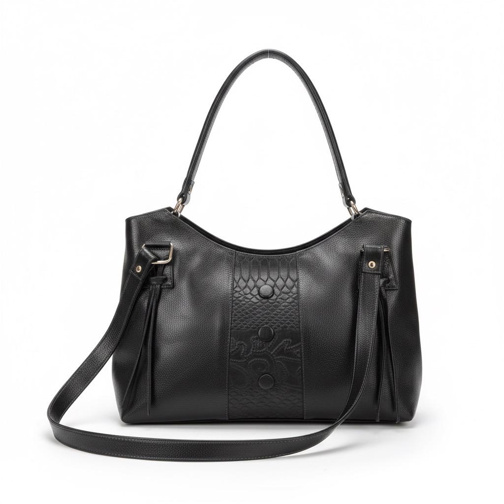 Leather Shoulder Tote Bag