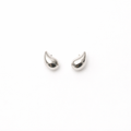 Sculptural Silver-Toned Teardrop Studs - Medium